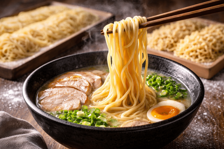 Viscosidade vs. Aderência: A engenharia por trás da escolha da massa para caldos densos (Tonkotsu e Miso)