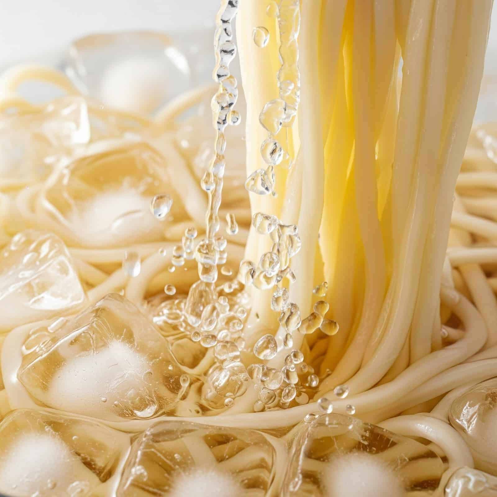 Tigela de macarrão udon com fios grossos em caldo quente, acompanhamentos japoneses e apresentação artesanal, destacando a qualidade e autenticidade das massas Keishi.